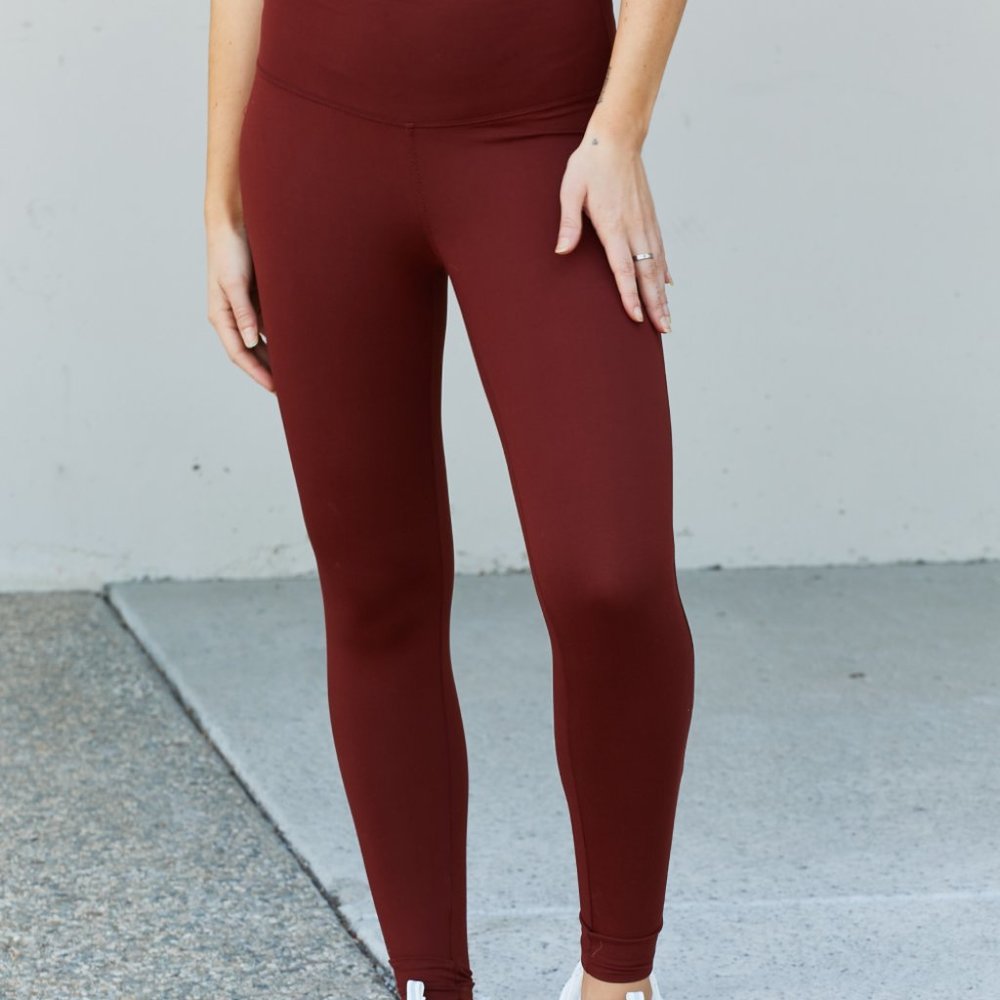 Zenana Full Size Wide Waistband women Yoga Leggings